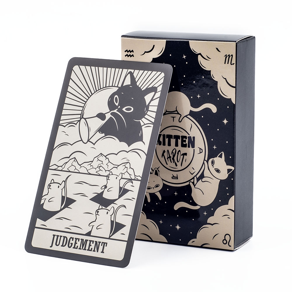 Tarot Deck With Guidebook - Jeu de Tarot chaton 78 pièces,