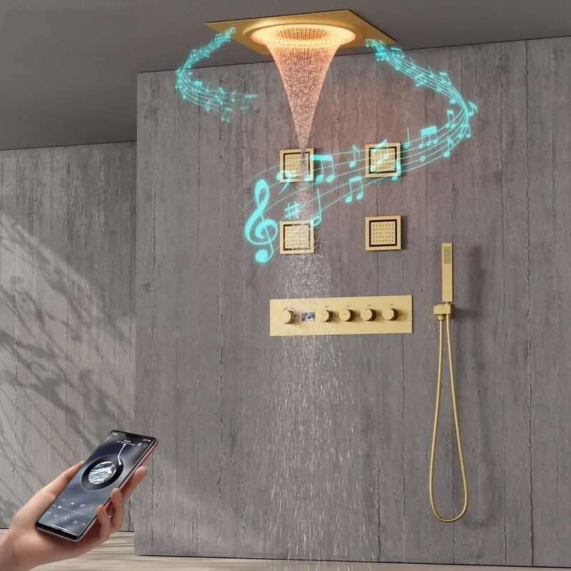 Music - Ensemble de douche LED intelligent avec