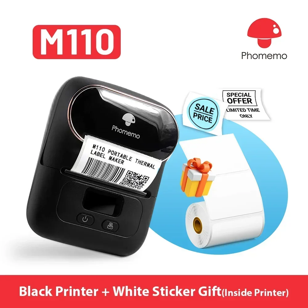 Mini Pocket Thermal Printer Paper Roll - Phomemo M110 Mini imprimante Portable imprimante