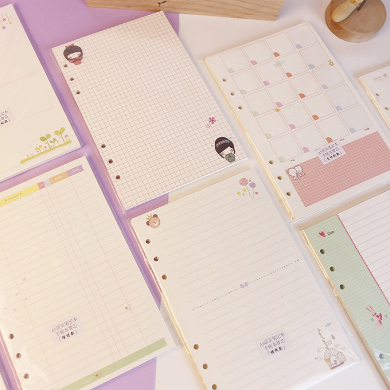 A5 Spiral Dotted Grid Notebook - Kawayi A5 A6 recharge de cahier
