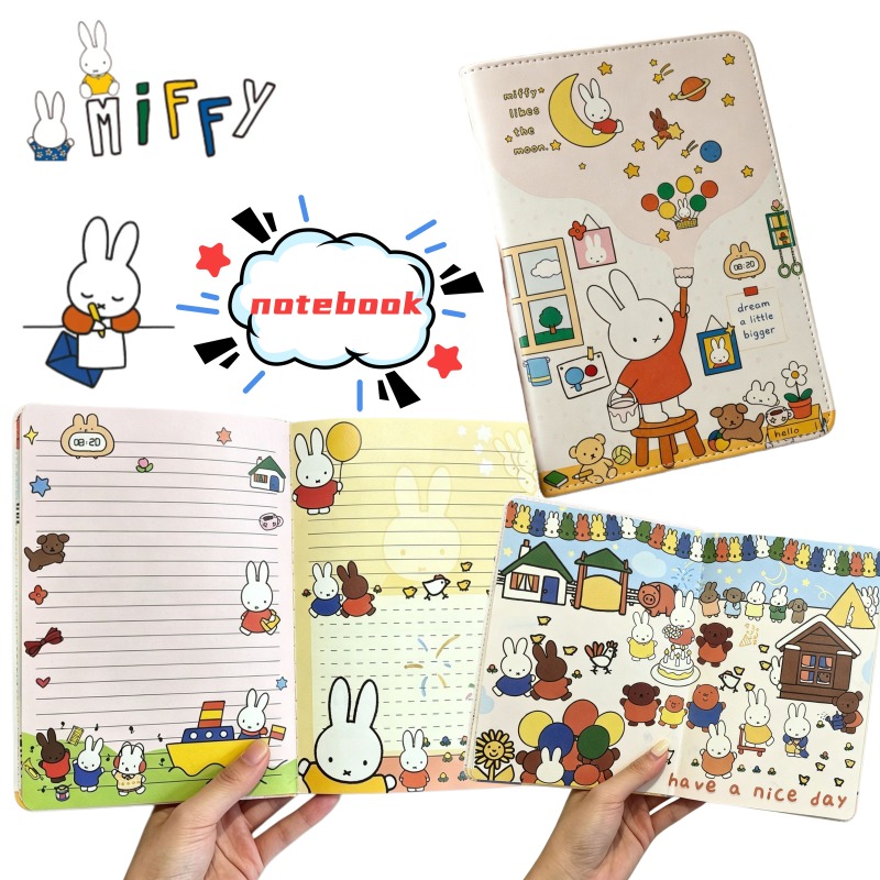 Stationery Books - Nouveau carnet B6 Miffy mignon avec