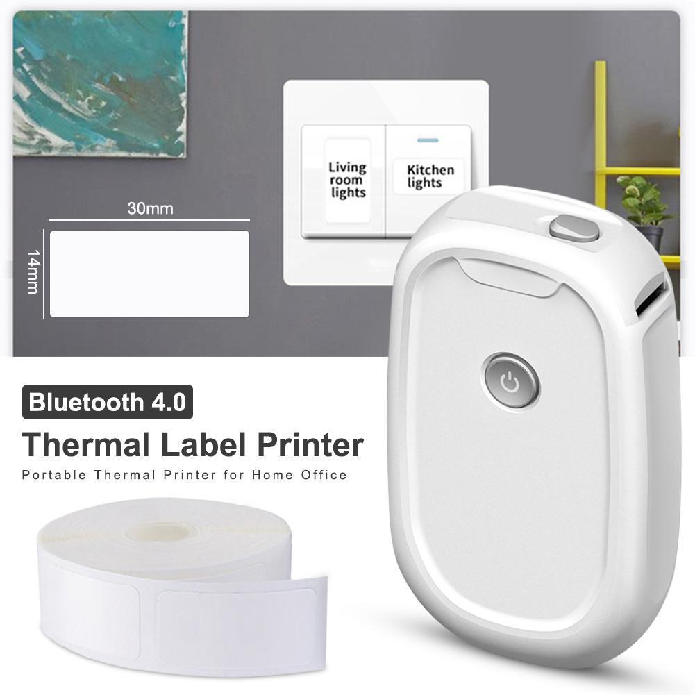 Mini Pocket Thermal Printer Paper Roll - Mini Machine à étiquettes Portable sans