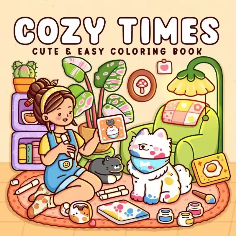 Adult Coloring Book Stress Relief - Livre de coloriage mignon et facile