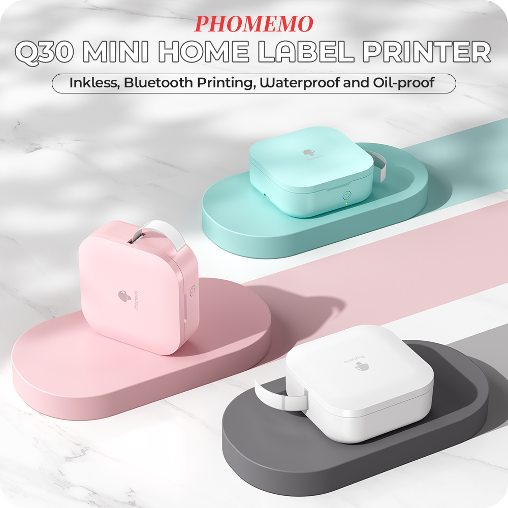 Mini Pocket Thermal Printer Paper Roll - 【Nouveau】Phomemo Q30 Mini imprimante d'étiquettes Portable
