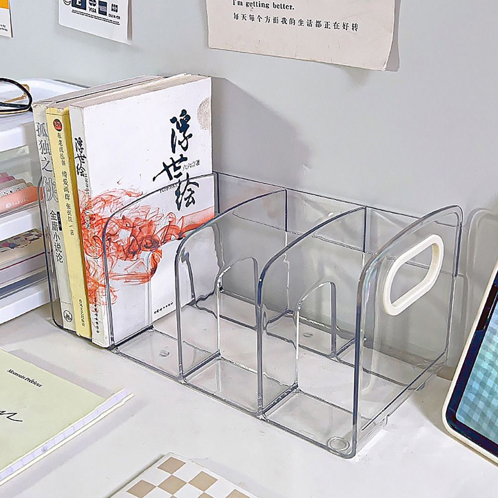 Clear Acrylic Book Stand Holder - Porte-livres portable en acrylique transparent avec