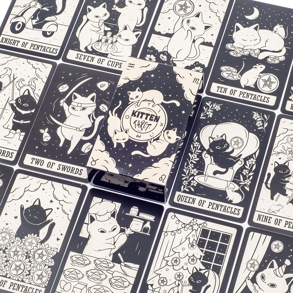 Jeu de Tarot chaton 78 pièces, - Tarot Deck With Guidebook avis et prix