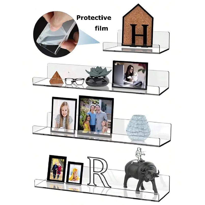 Lot de 2 étagères murales flot - Clear Acrylic Book Stand Holder avis et prix