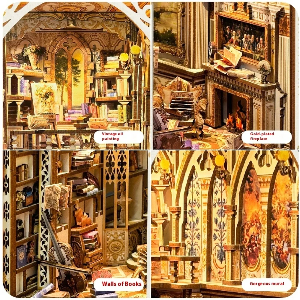 Analyste de modèles miniatures - Diy Wooden Book Nook Kit Shelf Insert avis et prix