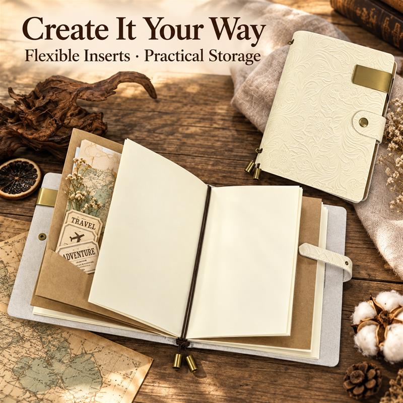 Carnet de voyage A6 en cuir pl - Vintage Leather Journal Notebook avis et prix
