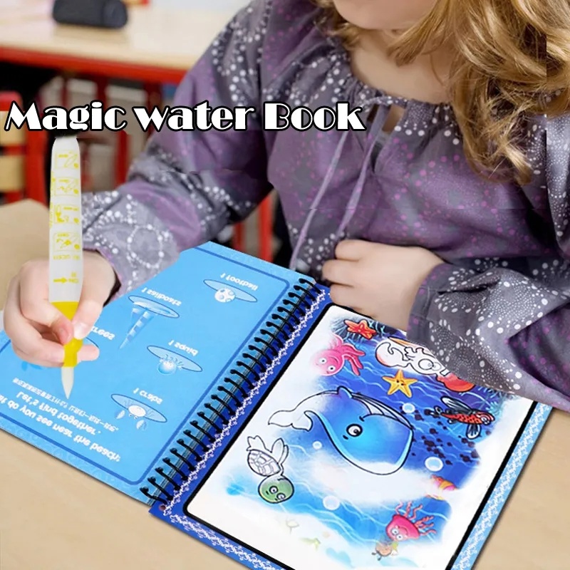 Livre de coloriage magique réu - Reusable Water Magic Coloring Book avis et prix