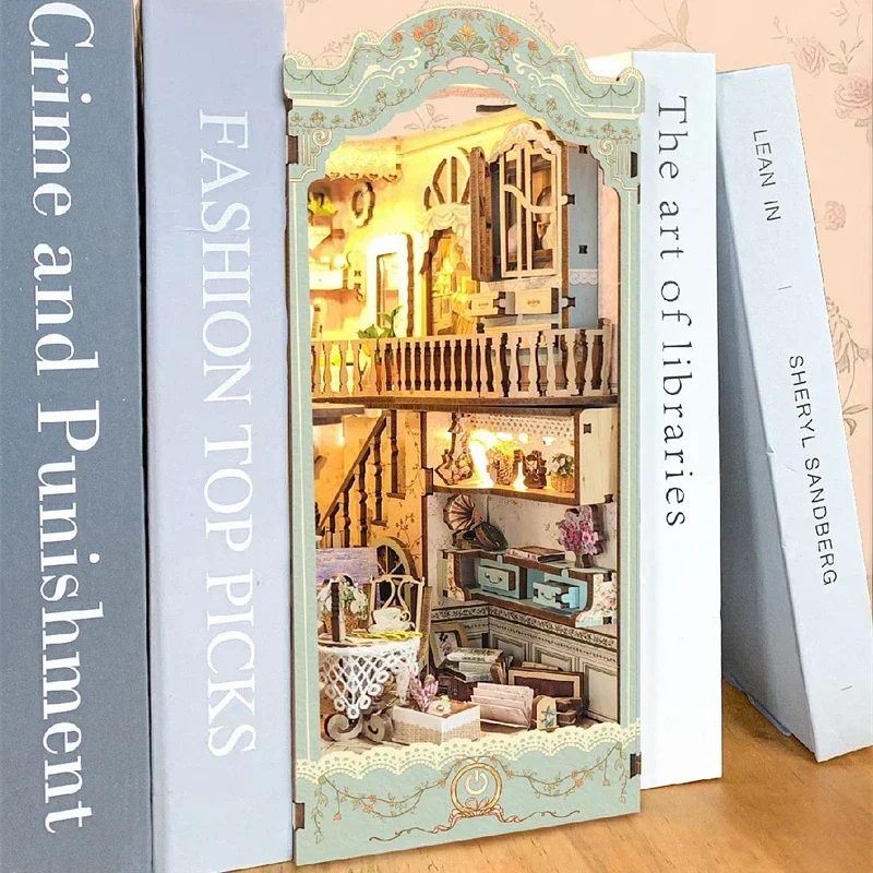 Serre-livres en bois pour jour - Diy Wooden Book Nook Kit Shelf Insert avis et prix