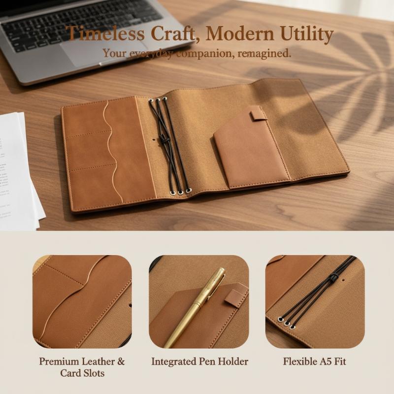 Organiseur en cuir Crazy Horse - Vintage Leather Journal Notebook avis et prix