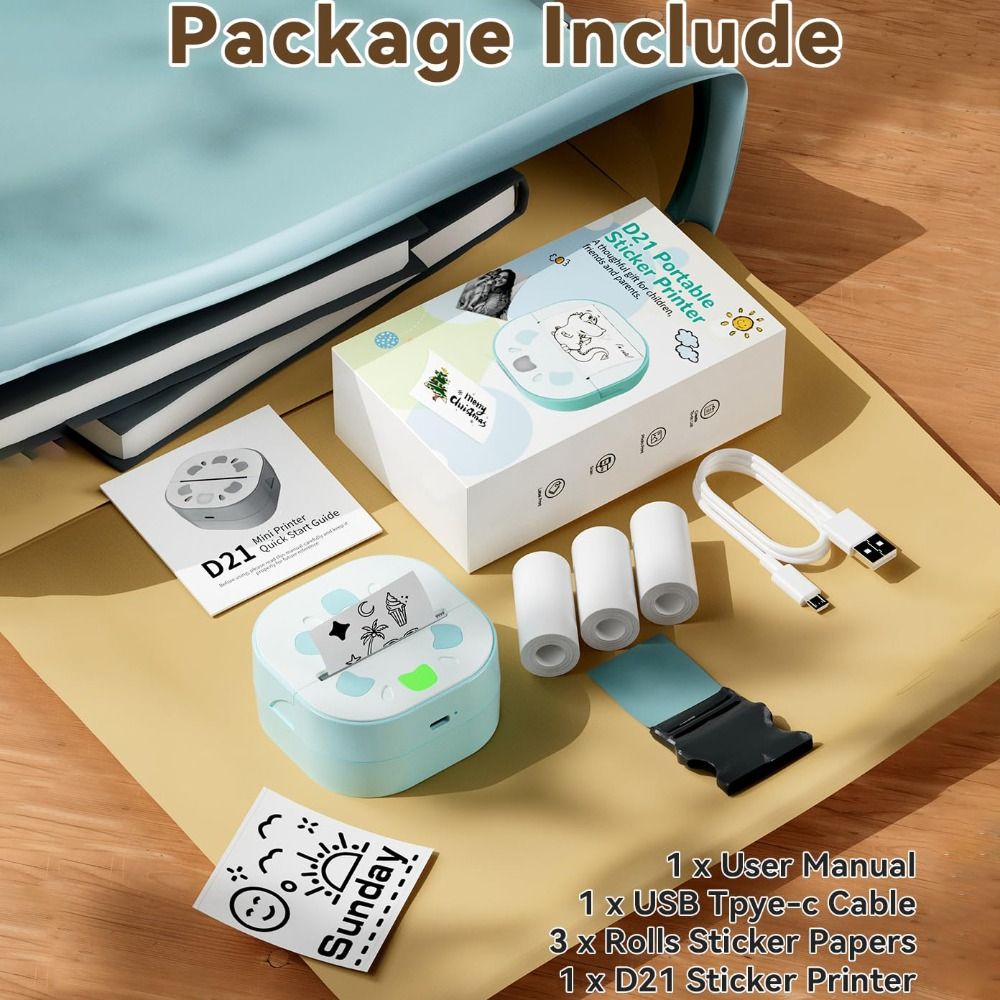 Mini imprimante d'autocollants - Mini Pocket Thermal Printer Paper Roll avis et prix